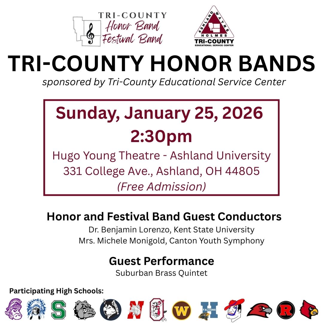 Tri-County Honor Bands (click read more for date and time)