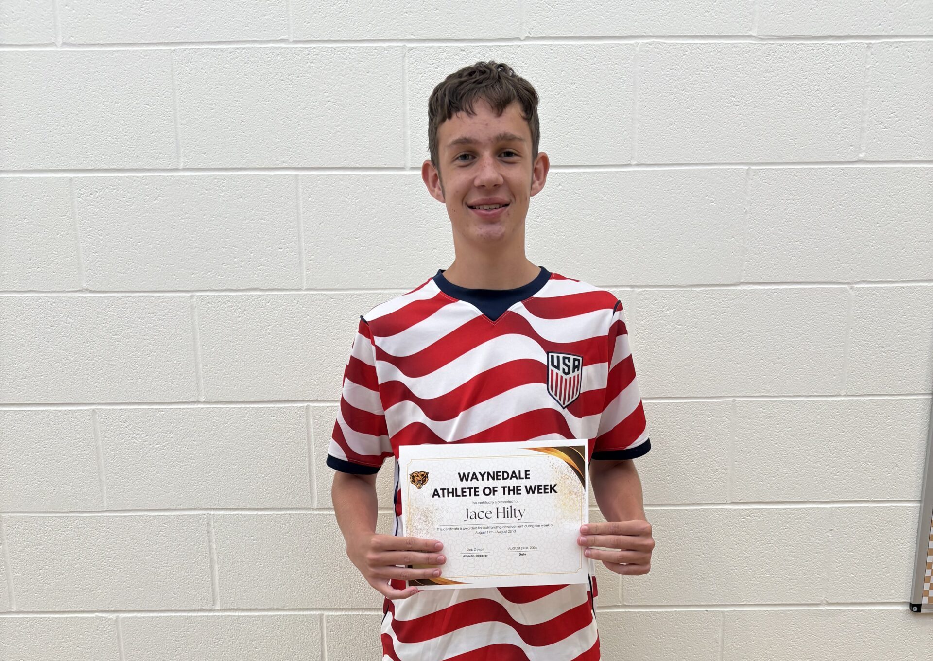 Jace Hilty Athlete of the Week