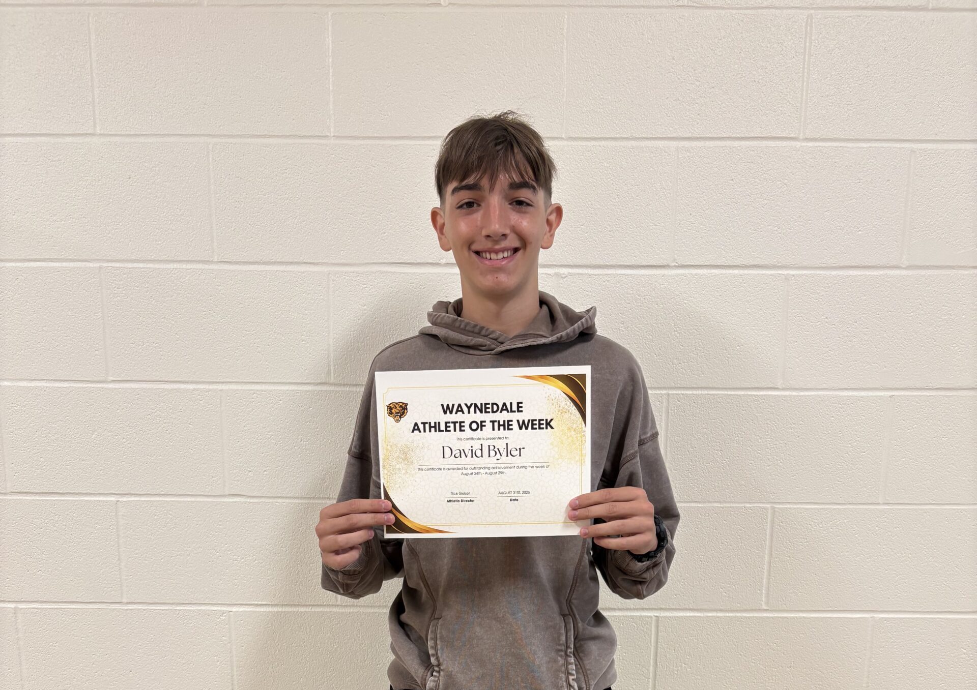 ATHLETE OF THE WEEK: David Byler